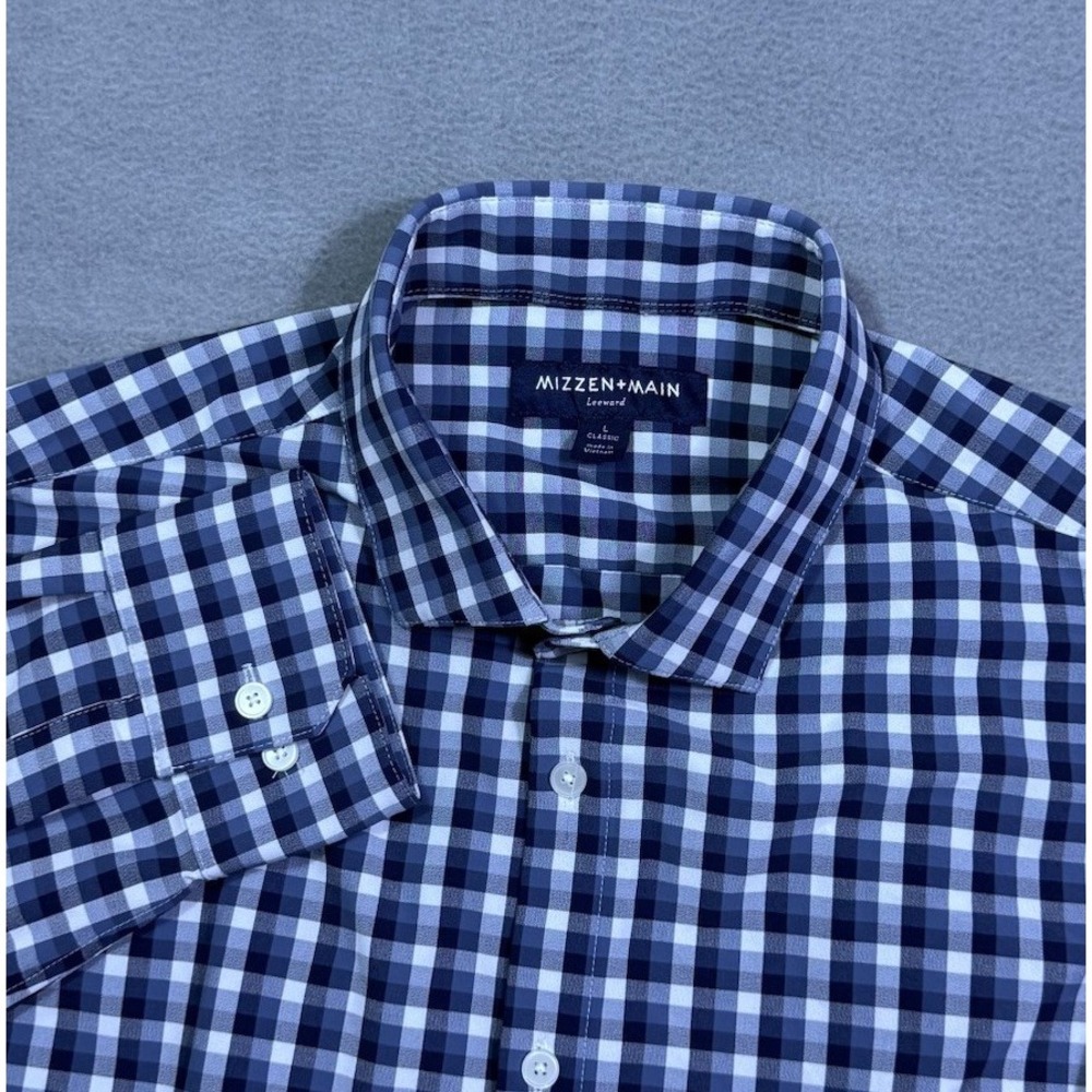 Mizzen+Main Leeward Shirt Mens L Classic Fit Performance Stretch Normcore USA